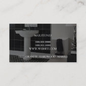 Teelichboden aus Granit-Marmor Visitenkarte (Rückseite)