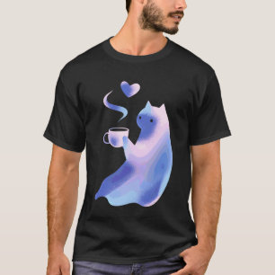 Teeliebhaber Cozy Ästhetik Minimalist Katze T-Shirt