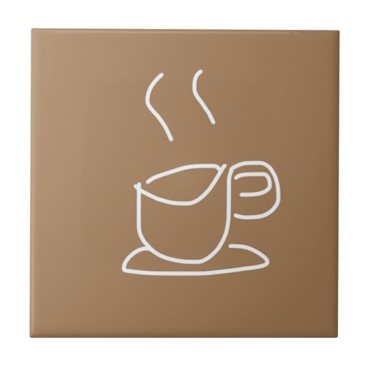 Teeliebhaber Kaffee Liebhaber modern einfach Fliese (Vorderseite)