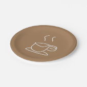 Teeliebhaber Kaffee Liebhaber modern einfach Pappteller (Schrägansicht)