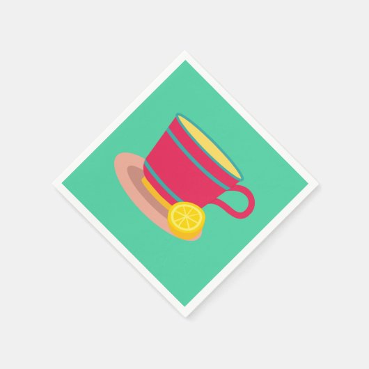 Teeliebhaber können den Zitronentee trinken Serviette (Ecke)