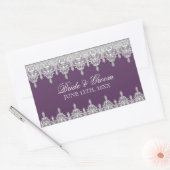 Teelöffel, Lavendelhochzeitungs-Siegel oder Aufkle Rechteckiger Aufkleber (Umschlag)