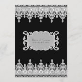 Teelöffel, Schwarz & Weiß - Abendmenü Menükarte (Rückseite)