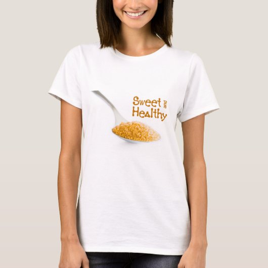 Teelöffel und Braunzucker T-Shirt (Vorderseite)