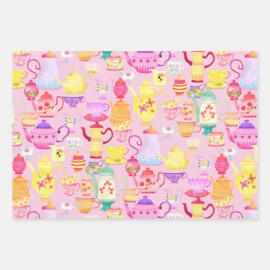 Teelöffel und Jungs rosa Geschenkpapier Set (Vorderseite 2)