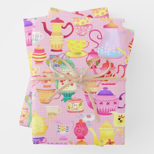 Teelöffel und Jungs rosa Geschenkpapier Set (Beispiel)