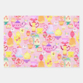 Teelöffel und Jungs rosa Geschenkpapier Set (Vorderseite)