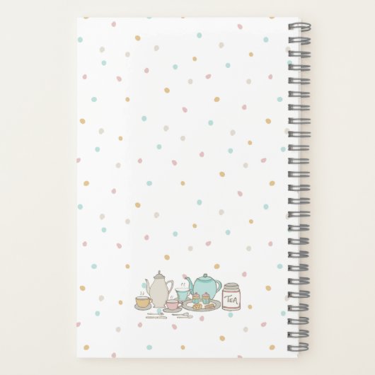 Teemuster Feminine Notebook-Tagebuch Notizblock (Rückseite)