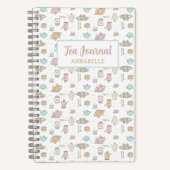 Teemuster Feminine Notebook-Tagebuch Notizblock (Vorderseite)