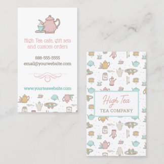 Teemuster High Tee Business Card Visitenkarte