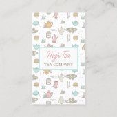 Teemuster High Tee Business Card Visitenkarte (Rückseite)