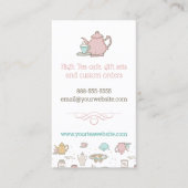 Teemuster High Tee Business Card Visitenkarte (Vorderseite)