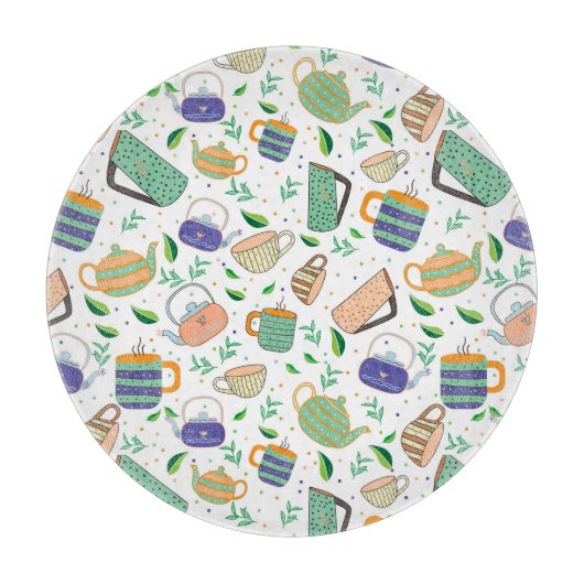 Teemuster Schneidebrett (Vorderseite)