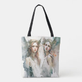 Teen Angels Allover Watercolor Tasche (Rückseite)