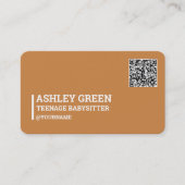Teen Babysittier Custom QR Visitenkarte (Vorderseite)