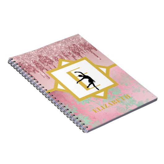 Teen Ballerina Dance Steps Journal Log Platten Notizblock (Rechte Seite)