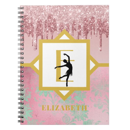 Teen Ballerina Dance Steps Journal Log Platten Notizblock (Vorderseite)