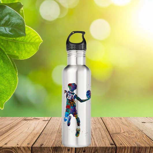 Teen Basketball Player Edelstahlflasche