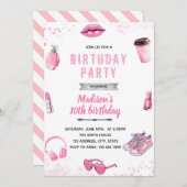 Teen between Girl Birthday Einladung (Vorne/Hinten)