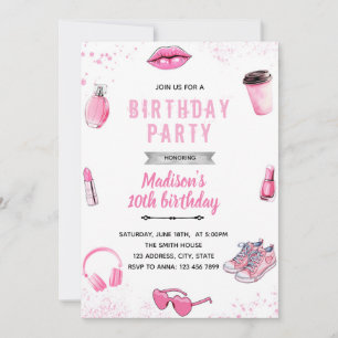 Teen between Girl Birthday Einladung