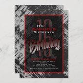 Teen Boy Birthday Einladung (Vorne/Hinten)