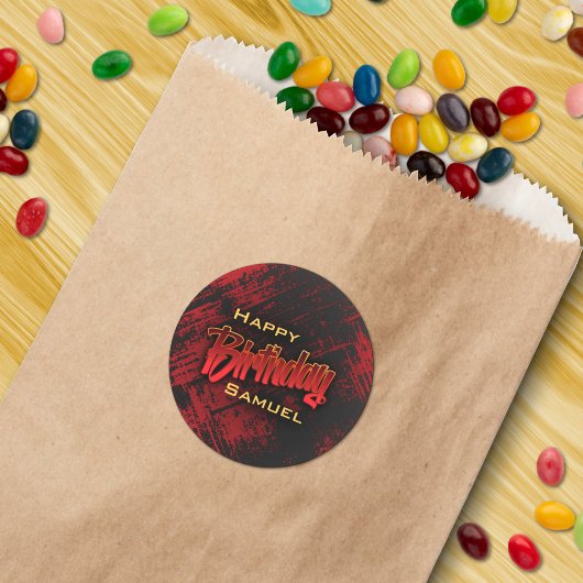 Teen Boy Birthday Runder Aufkleber