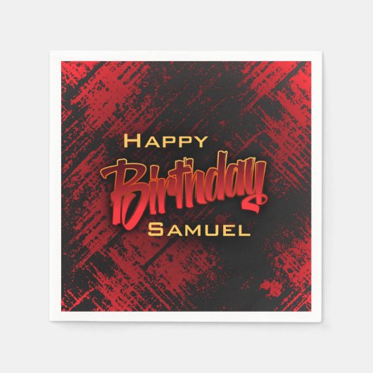 Teen Boy Birthday Serviette (Vorderseite)