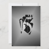 Teen Boy Geburtstagsparty Black Silver Einladung (Vorderseite)