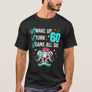 Teen Boy Girl Gamer Geburtstag 60 Jahre alt Stufe  T-Shirt