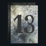 Teen Boy Sons Geburtstagsgrunge erschüttert Einladung<br><div class="desc">Eine Einladung zur Geburtstagsfeier eines Teenagers mit bedrücktem Design und grunge Schrift. Dunkelblau-schwarze Farben mit lustigen gedruckten Text, um an drei Stellen zu individualisieren. Auf der einen Seite ist sein Alter in großer Zahl auf einem silberblauen grafischen Hintergrund gedruckt. Die andere Seite enthält Party-Informationen in Form eines Absatzes. Dies ist...</div>