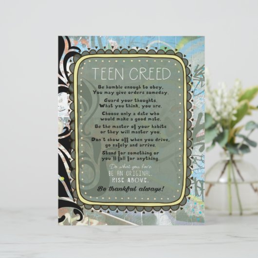 Teen Creed (Stehend Vorderseite)