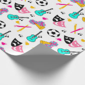 Teen Dream Cheerleader Pattern Geschenkpapier (Ecke)