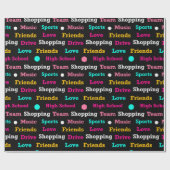 Teen Dream Cheerleader Pattern Geschenkpapier (Flach)