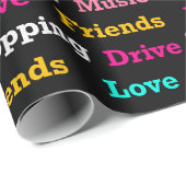 Teen Dream Cheerleader Pattern Geschenkpapier (Rolleneckpunkt)