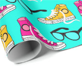 Teen Dream Cheerleader Pattern Geschenkpapier (Rolleneckpunkt)