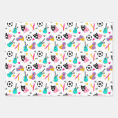 Teen Dream Cheerleader Pattern Geschenkpapier Set (Vorderseite 3)