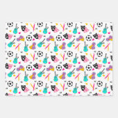 Teen Dream Cheerleader Pattern Geschenkpapier Set (Vorderseite 2)