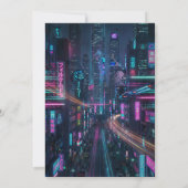Teen Gamer Birthday Invitation Cyberpunk Game  Einladung (Rückseite)
