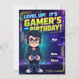 Teen Gamer Birthday Invitation – Video Game Party  Einladung
