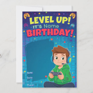 Teen Gamer Boy Video Game Player Birthday  Karte