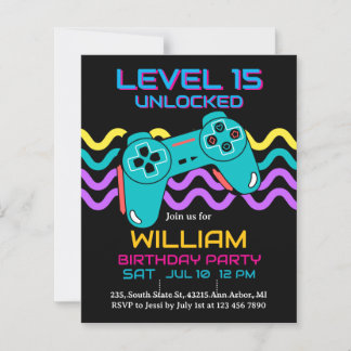 Teen Gaming Gamer Boy Video Game Player Birthday