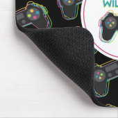 Teen Gaming Gamer Video Game Kids Monogram Mousepad (Ecke)