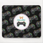 Teen Gaming Gamer Video Game Kids Monogram Mousepad (Vorne)