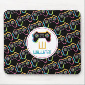 Teen Gaming Gamer Video Game Kids Monogram Mousepad (Vorne)