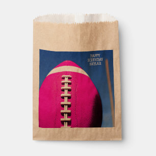 Teen Girl Blue Sky & Pink Football Geschenktütchen