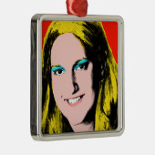 Teen Girl Custom Pop Art Keepake Silbernes Ornament (Rechts)