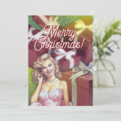 Teen Girl Feiertagskarte (Stehend Vorderseite)