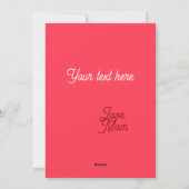 Teen Girl Feiertagskarte (Rückseite)