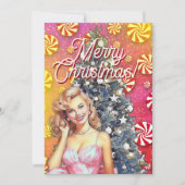 Teen Girl Feiertagskarte (Vorderseite)