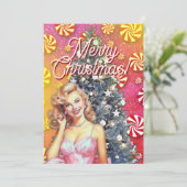Teen Girl Feiertagskarte (Stehend Vorderseite)